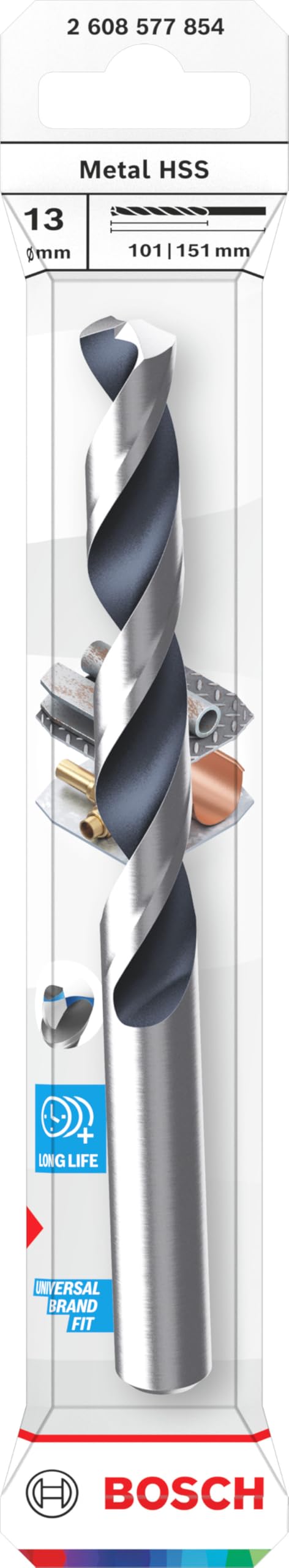 Bosch Foret Hélicoïdal HSS 13 mm Métal PointTeQ