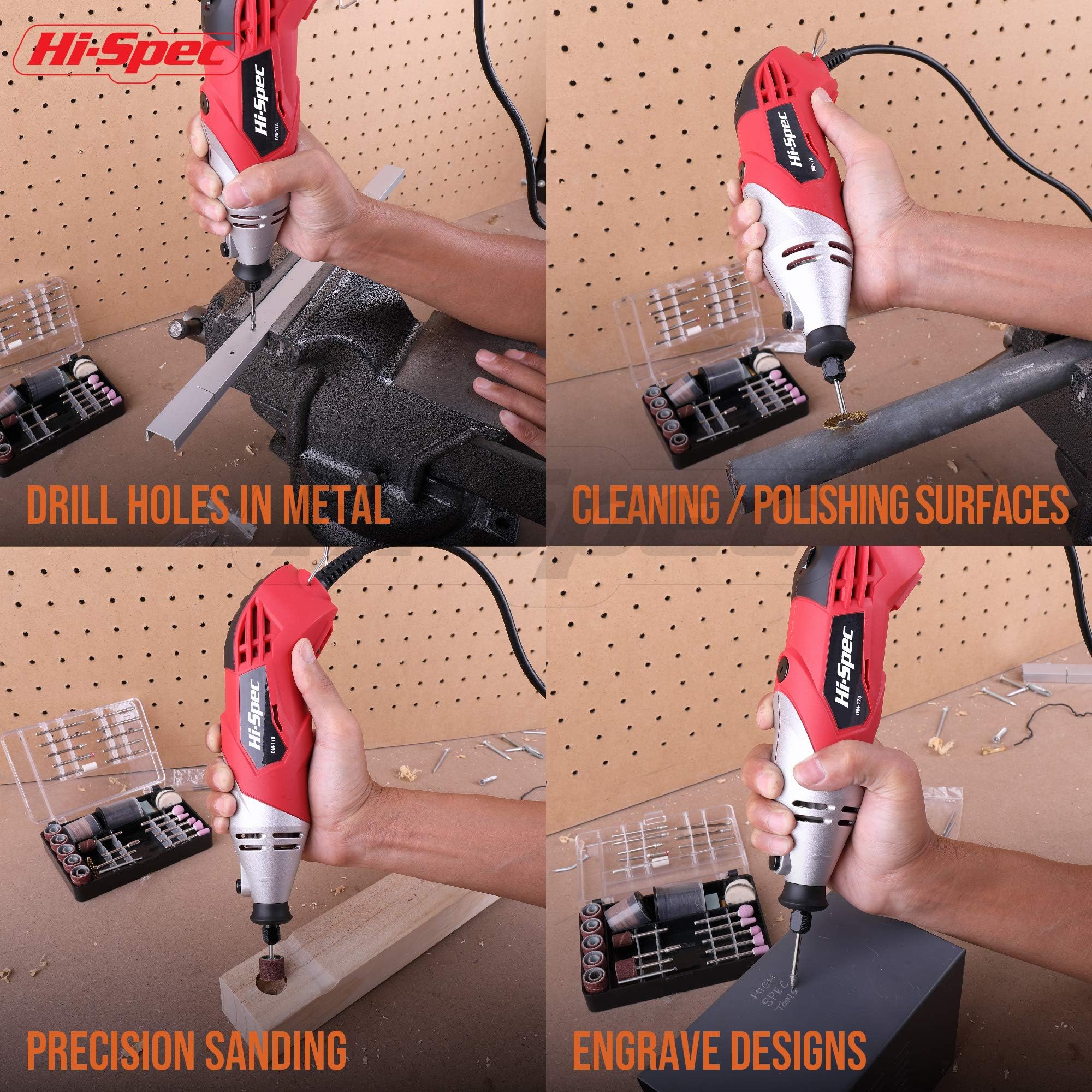 Hi-Spec Rotary Tools outil rotatif 170W 121 accessoires