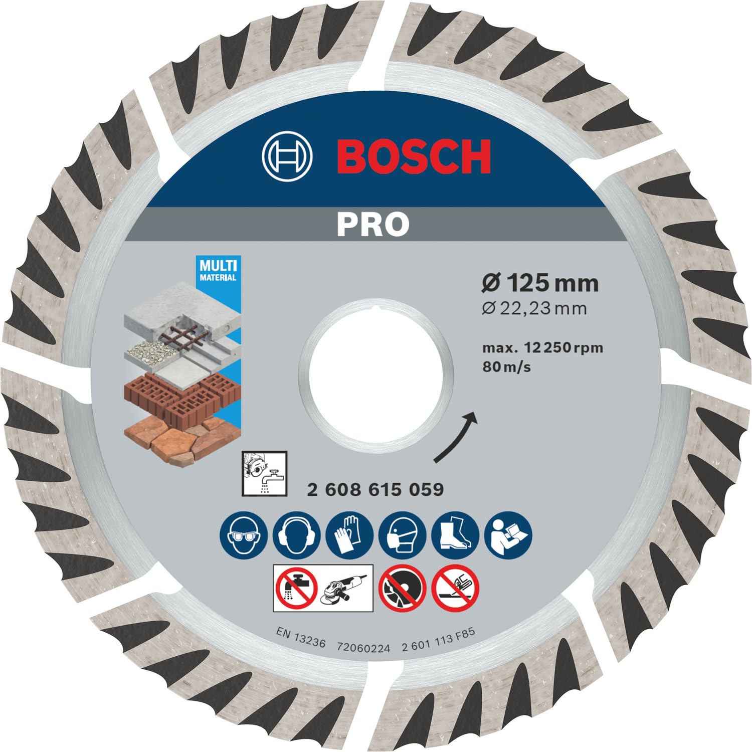 Bosch PRO Multi Material disque diamant 125 mm béton