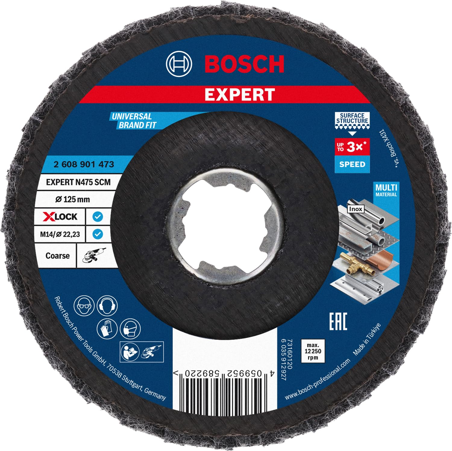 Bosch EXPERT N475 disque abrasif X-LOCK 125 mm gros