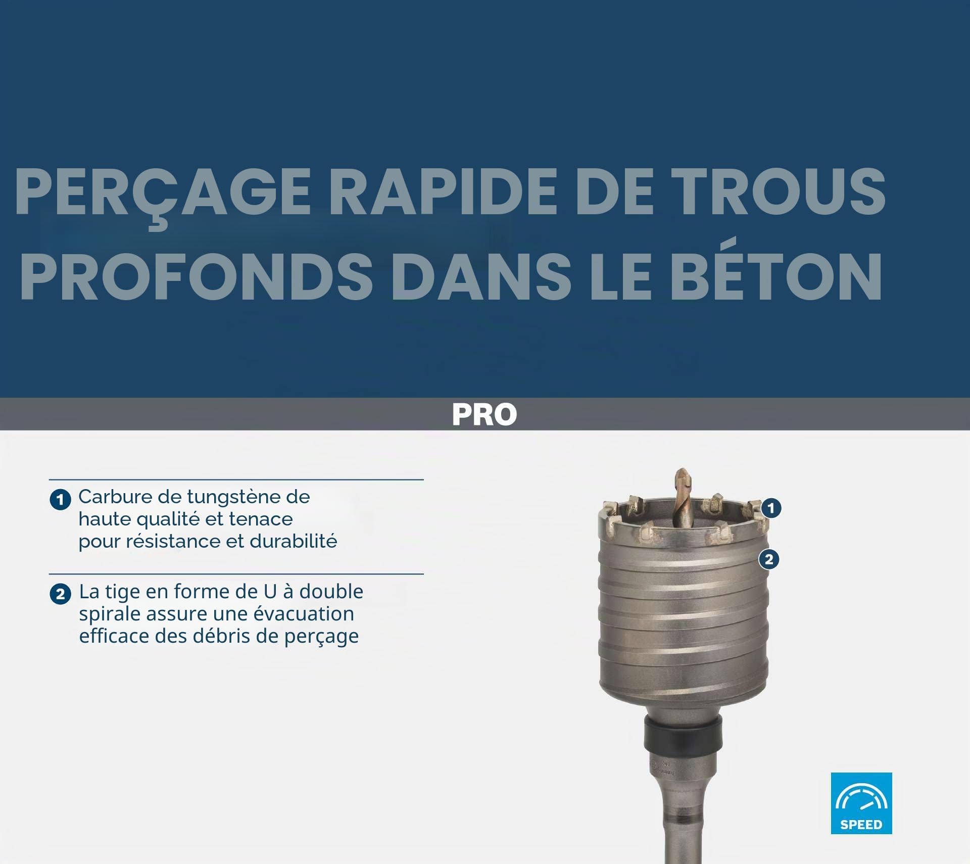 Bosch PRO SDS max-5 trépan béton 82 mm 160 mm