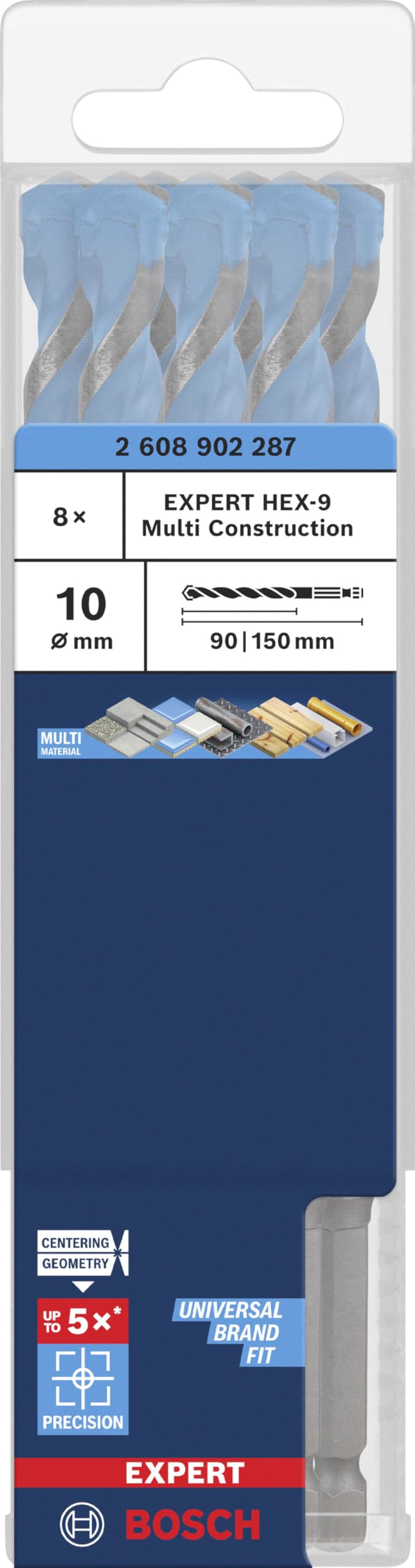 Bosch EXPERT HEX-9 Foret multimatériaux 10x90x150 mm