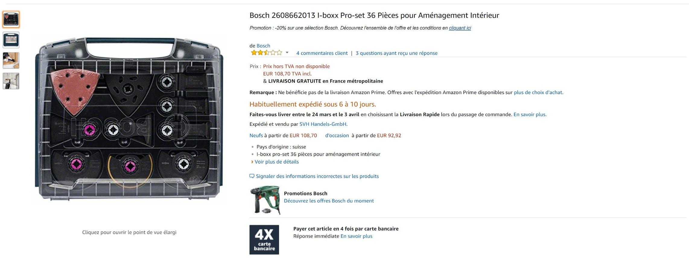 Bosch Accessoires multifonctions Starlock kit i-BOXX intérieur