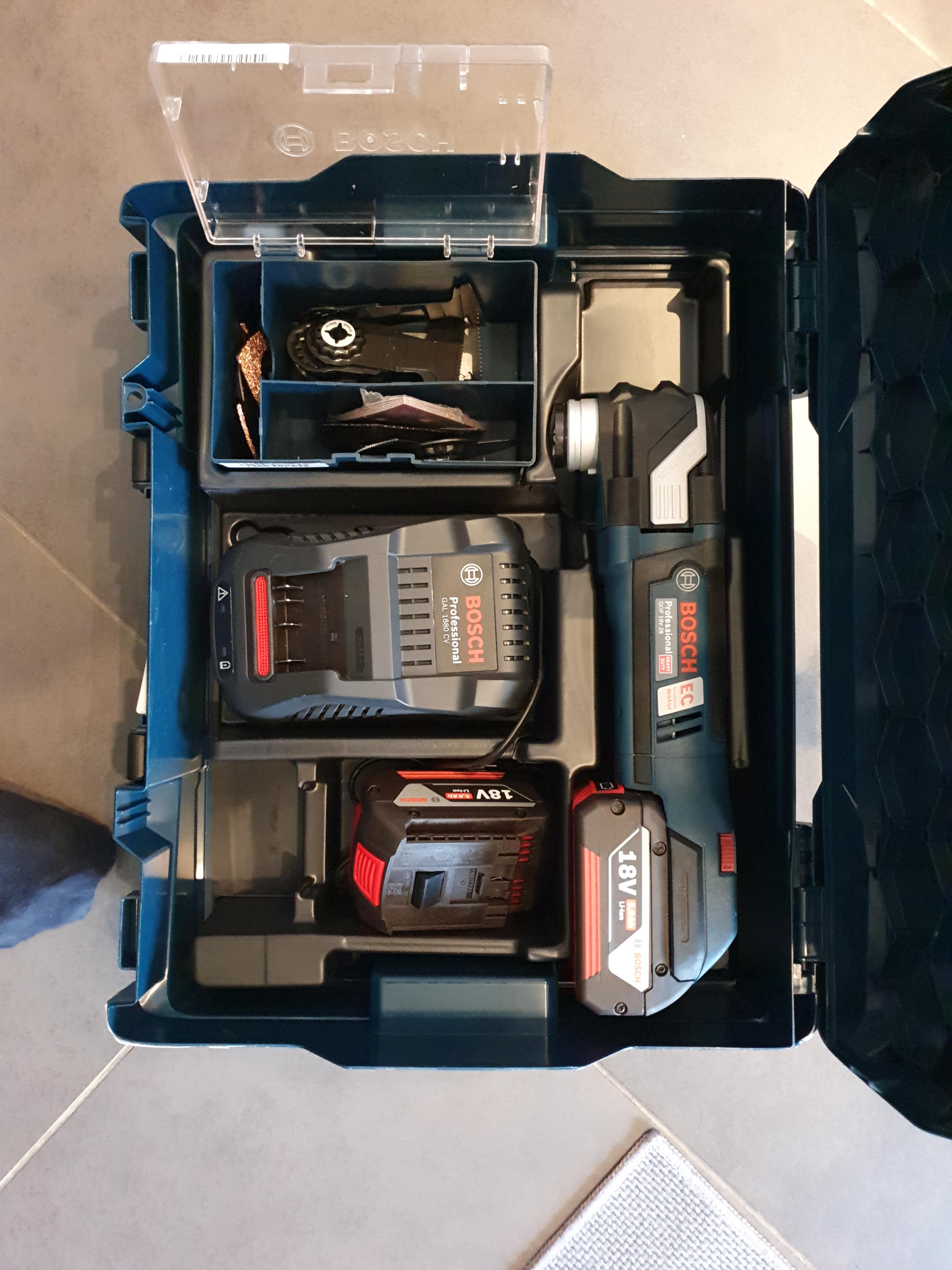 Bosch GOP 18V-28 découpeur-ponceur 18V 2x5,0 Ah+Coffret