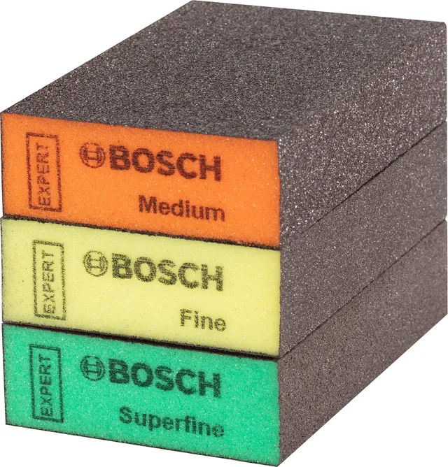 Bosch Expert S471 éponge abrasive 69x97 mm lot 3 grains