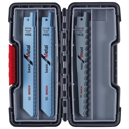 Bosch Set 15 lames scie sabre bois métal ToughBox