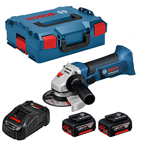 Bosch Professional GWS 18V Meuleuse 125mm L-BOXX 2x5Ah
