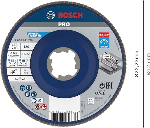 Bosch PRO X571 plateau lamelles 125mm G120 X-Lock