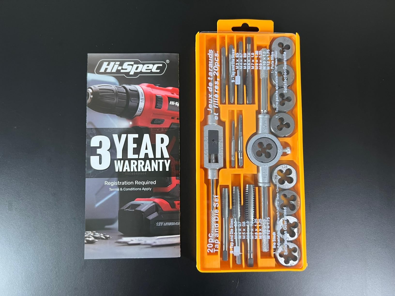 Hi-Spec Coffret Tarauds Filières 40 Pièces M3-M12