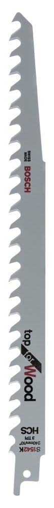 Bosch S 1531 L lames scie sabre bois 240 mm 5 pièces