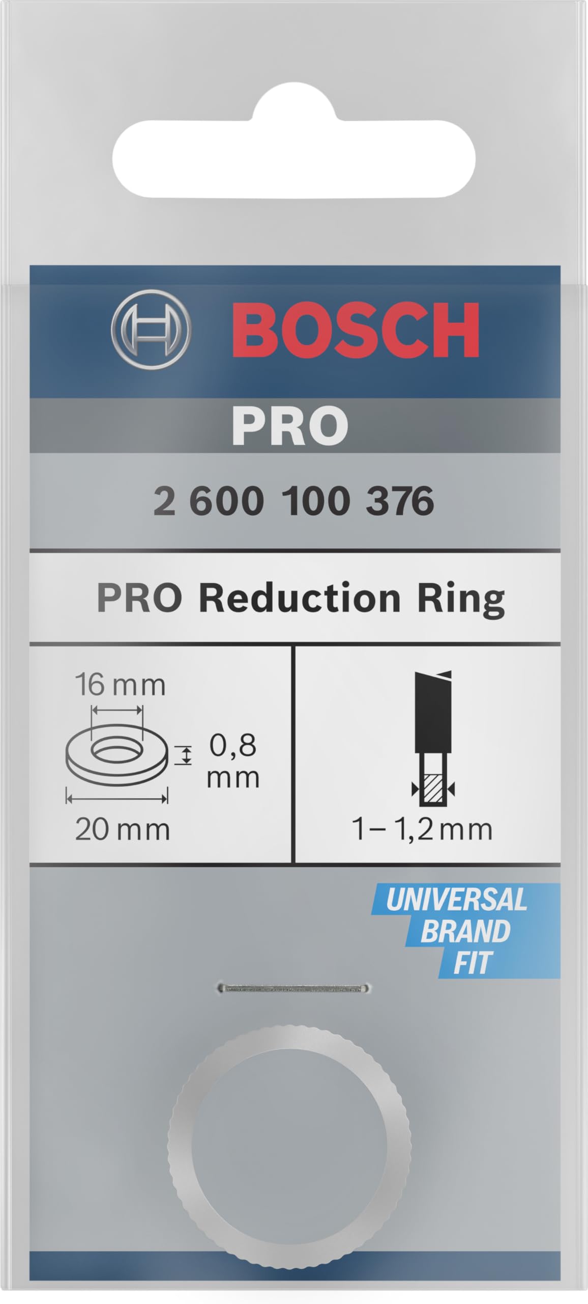 Bosch PRO Reduction Ring bague lame 20-16 mm 0,8 mm