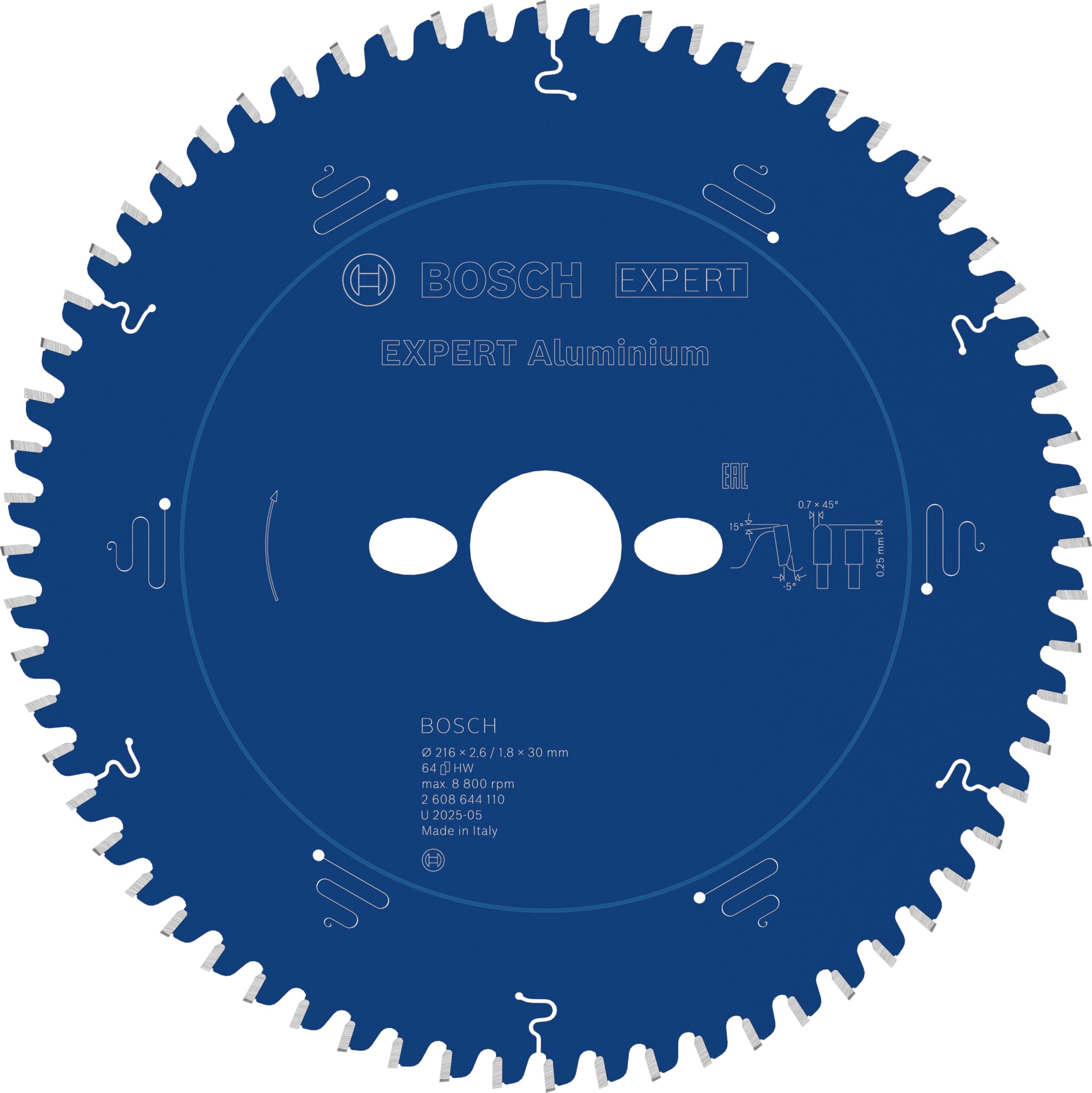 Bosch EXPERT Aluminium 216x30 lame scie circulaire 64 dents