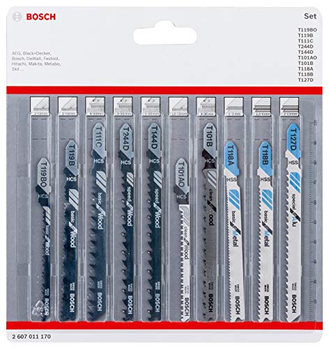Bosch 2607011170 Lame Scie Sauteuse Bois Métal x10