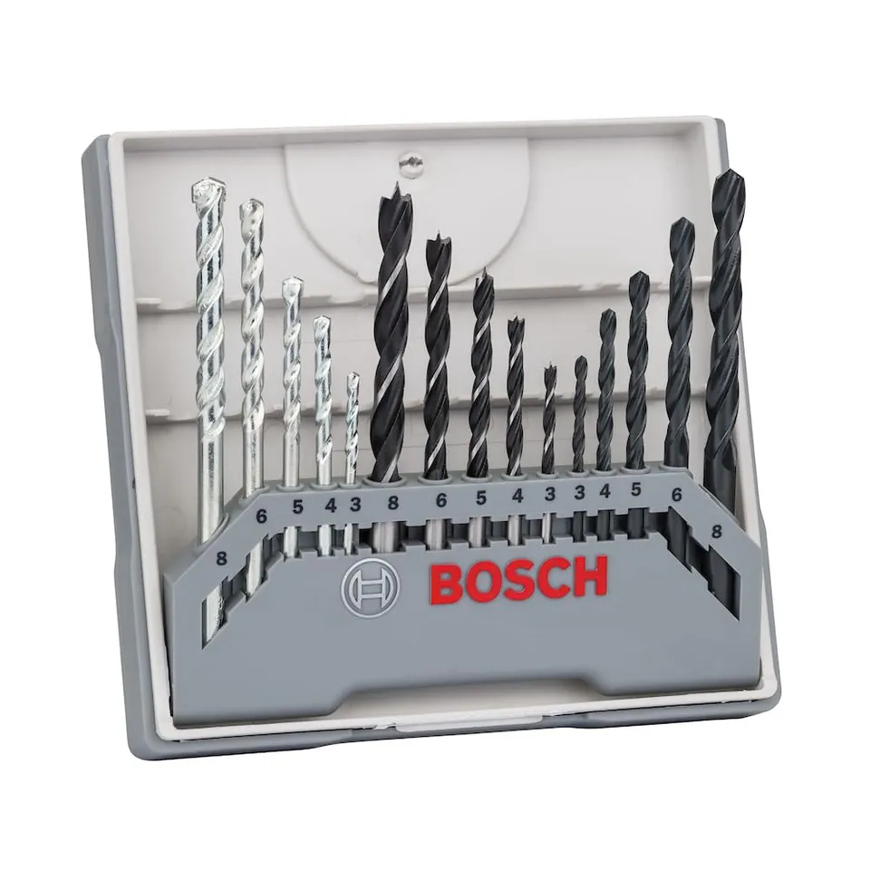 Bosch coffret mèches mixtes métal bois pierre 15 pièces