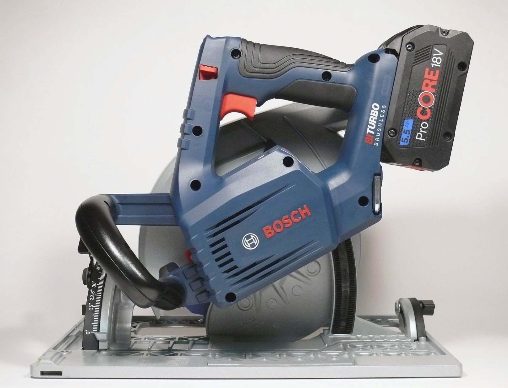 Bosch BITURBO GKS 18V-68 GC scie circulaire 2x5,5 Ah rail