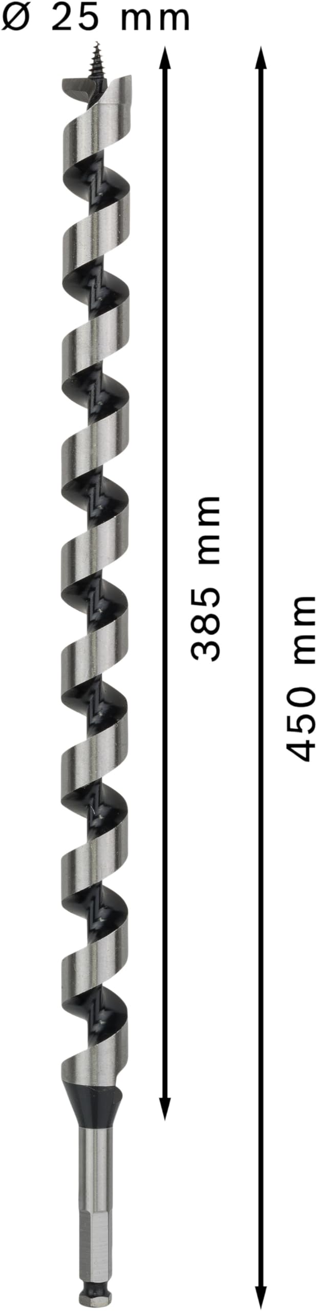 Bosch mèche hélicoïdale bois 25x385 mm six pans