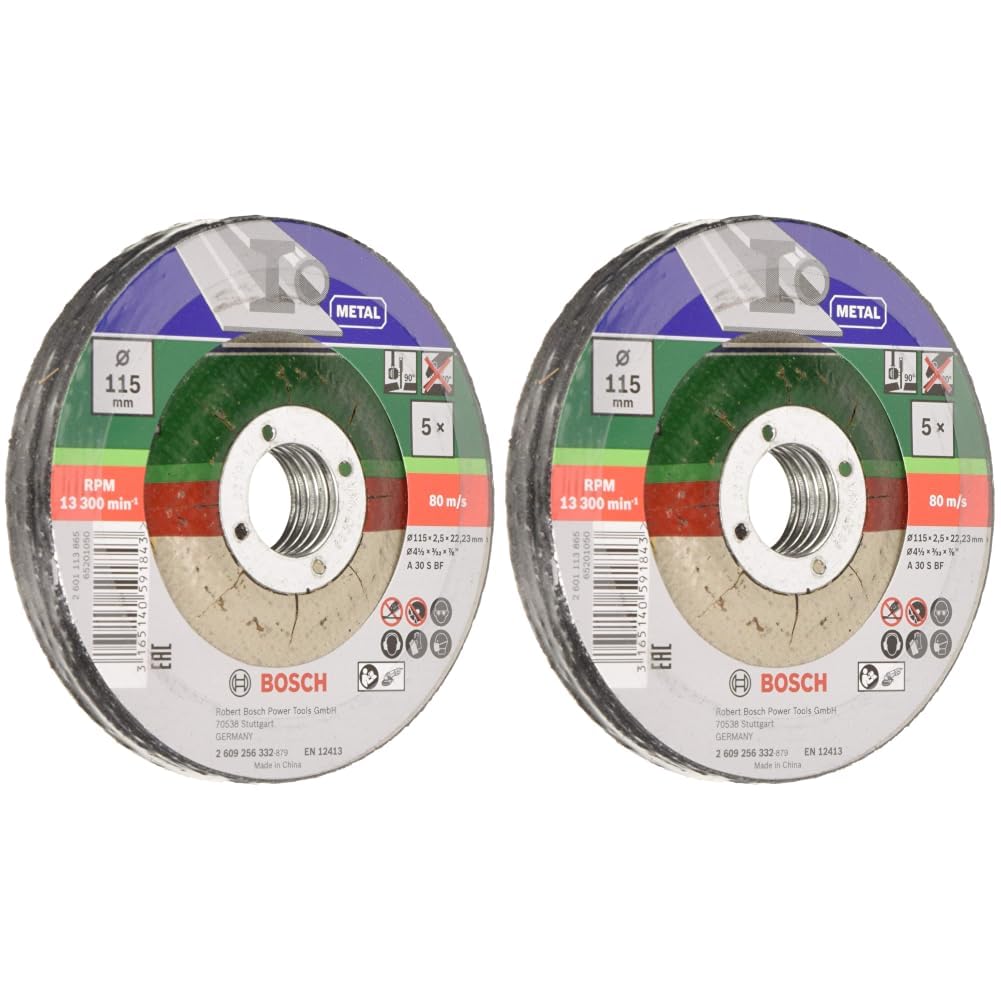 Bosch Disques 5 disques à tronçonner 115x2,5 mm métal