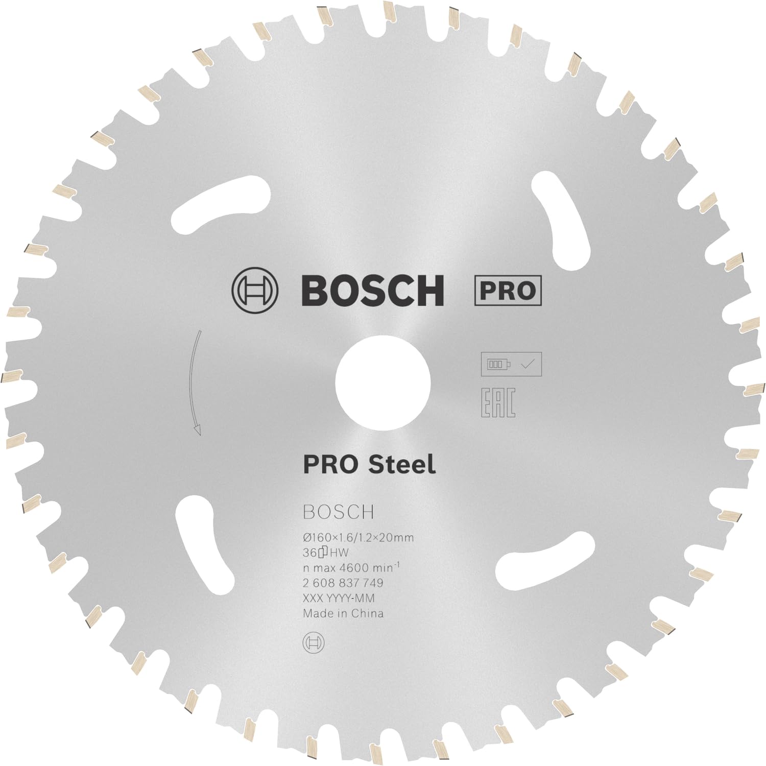 Bosch Pro Steel Lame scie circulaire 160 mm 36 dents