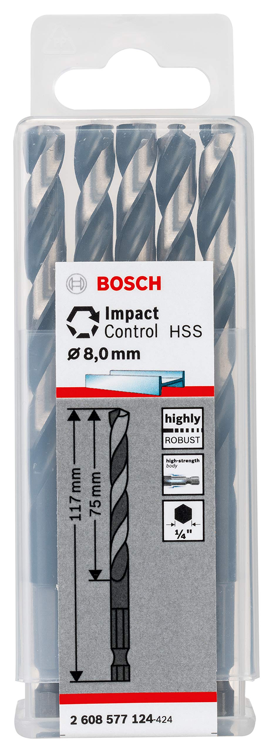 Bosch Impact Control foret HSS métal 8 mm 117 mm