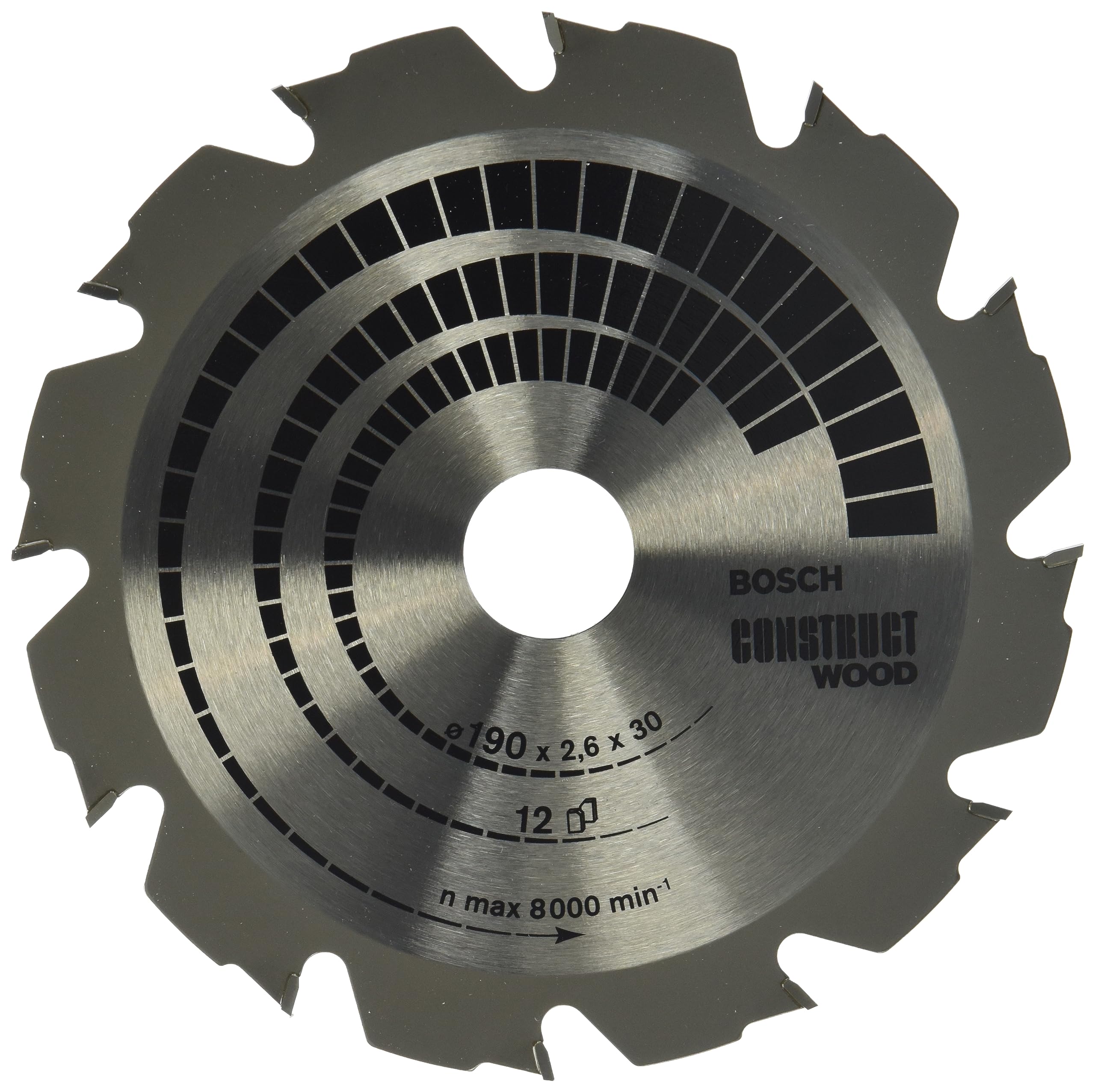 Bosch Construct Wood lame circulaire 190x30 mm 12 dents