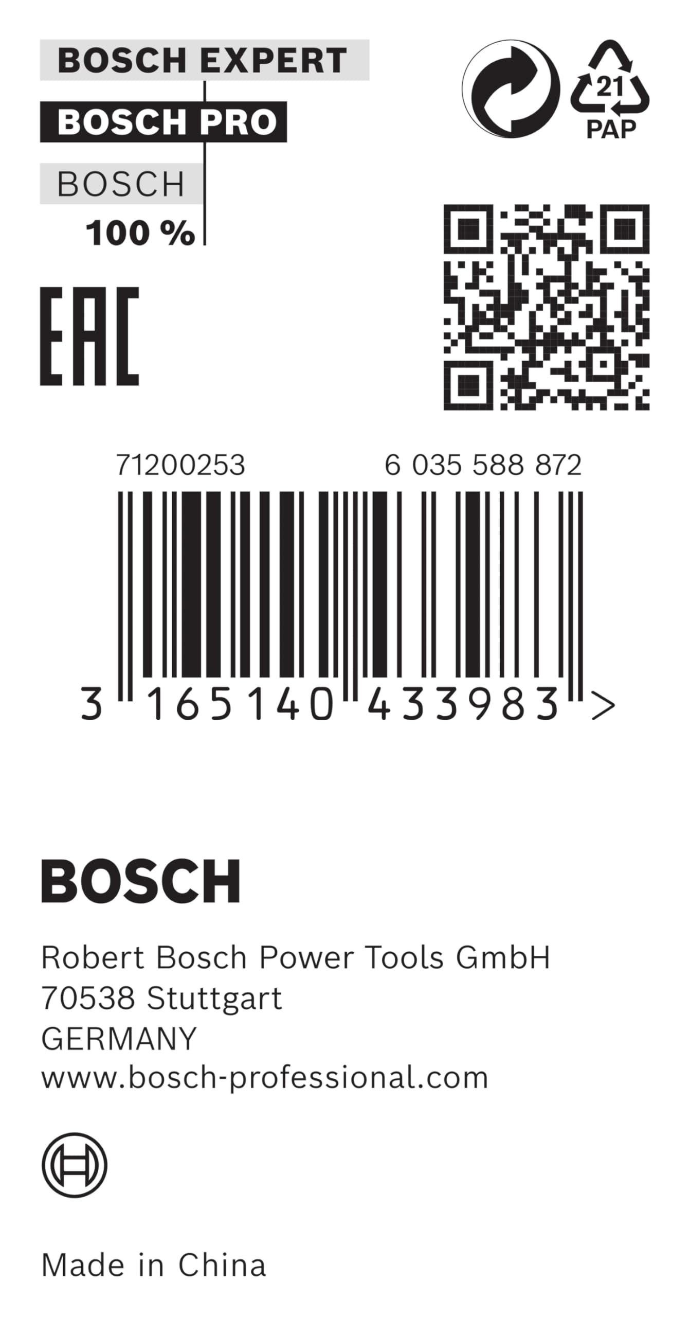 Bosch Pro 30x25,4 mm bague réduction lame scie