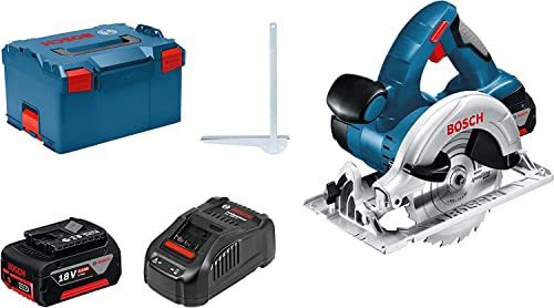Bosch Scies GKS 18 V-LI scie circulaire 165 mm 2x5,0 Ah