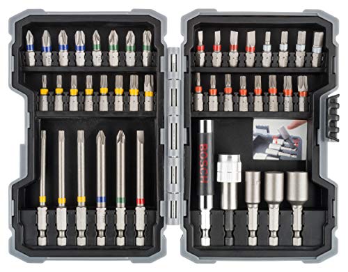 Bosch coffret embouts douilles 43 pièces acier S2 PH PZ Torx