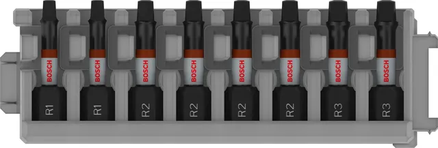 Bosch PRO R Impact Embouts Robertson R1 R2 R3 8 pcs