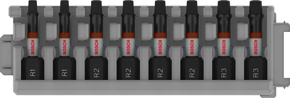 Bosch PRO R Impact Embouts Robertson R1 R2 R3 8 pcs