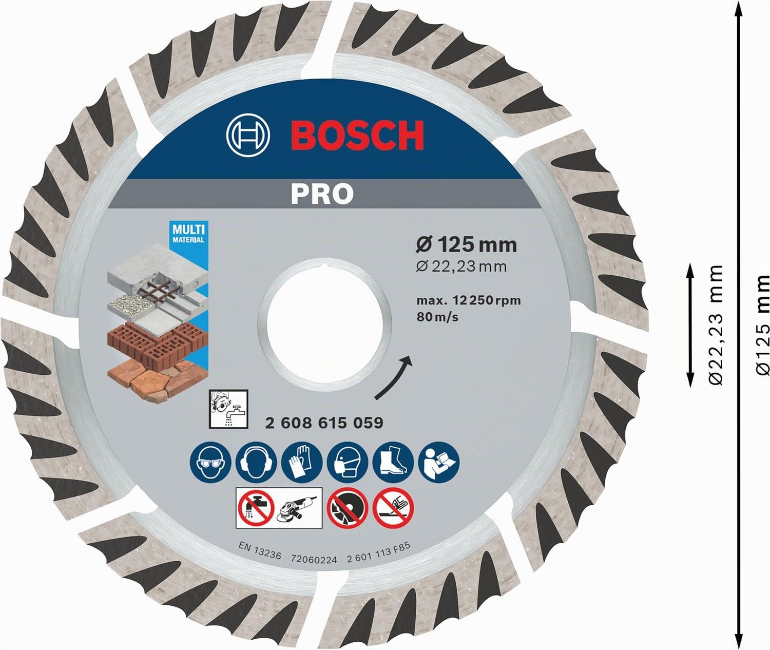 Bosch PRO Multi Material disque diamant 125 mm béton