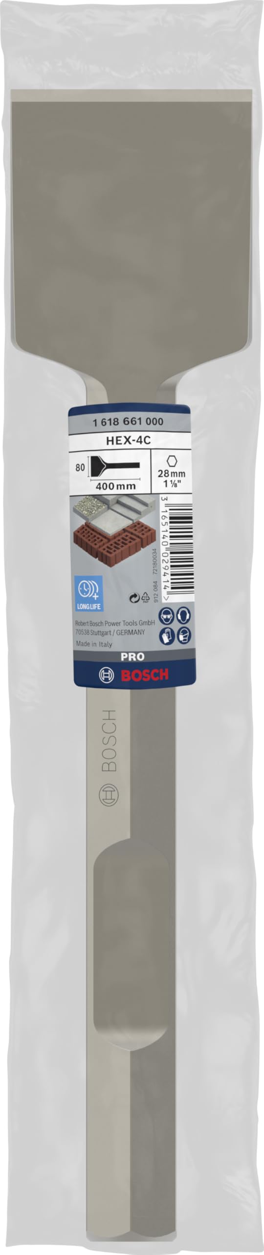 Bosch Burins PRO HEX 28-4C burin bêche 400x80 mm béton