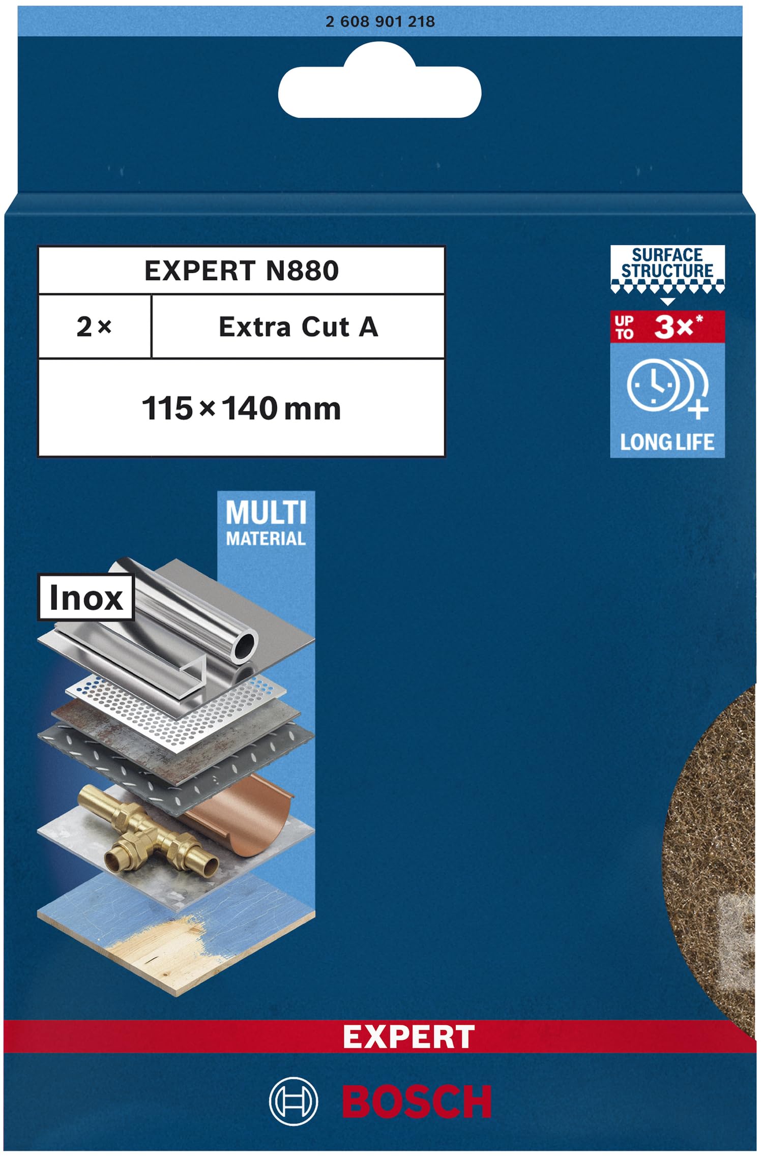 Bosch EXPERT N880 Tampons non-tissé 115x140 mm Gros A x2