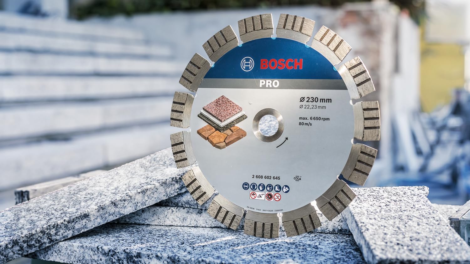 Bosch PRO Stone Disque diamant pierre 230 mm