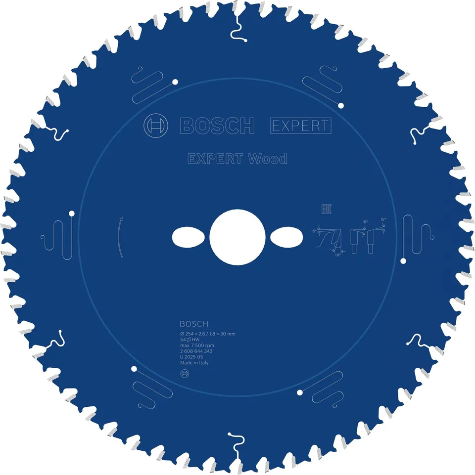 Bosch Expert Wood 254 mm lame scie circulaire 54 dents