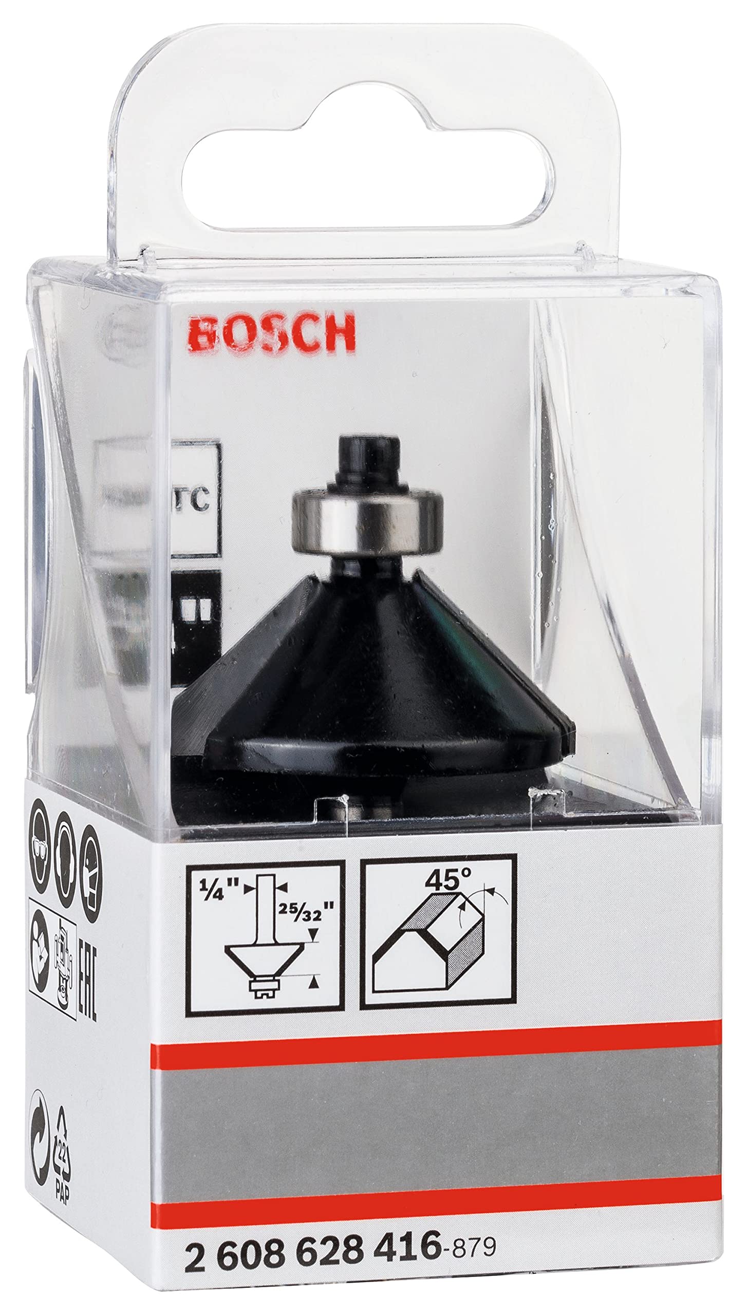 Bosch 2608628416 fraise à chanfreiner 45° carbure