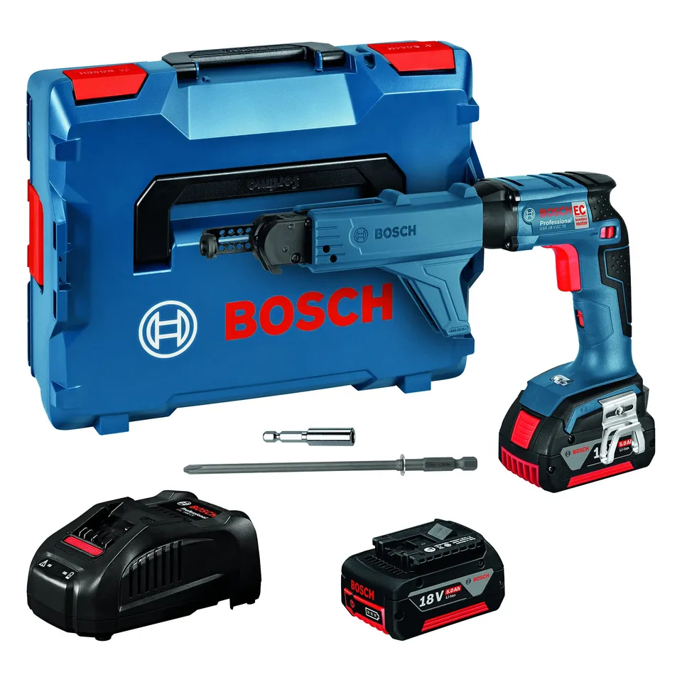 Bosch GSR 18V-EC TE visseuse plaquiste 18V kit 2x5,0Ah L-BOXX