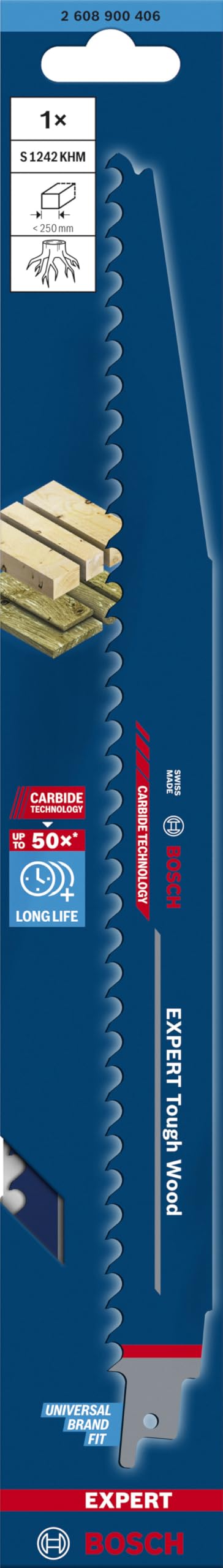 Bosch EXPERT Tough Wood lame scie sabre S1242KHM 300mm