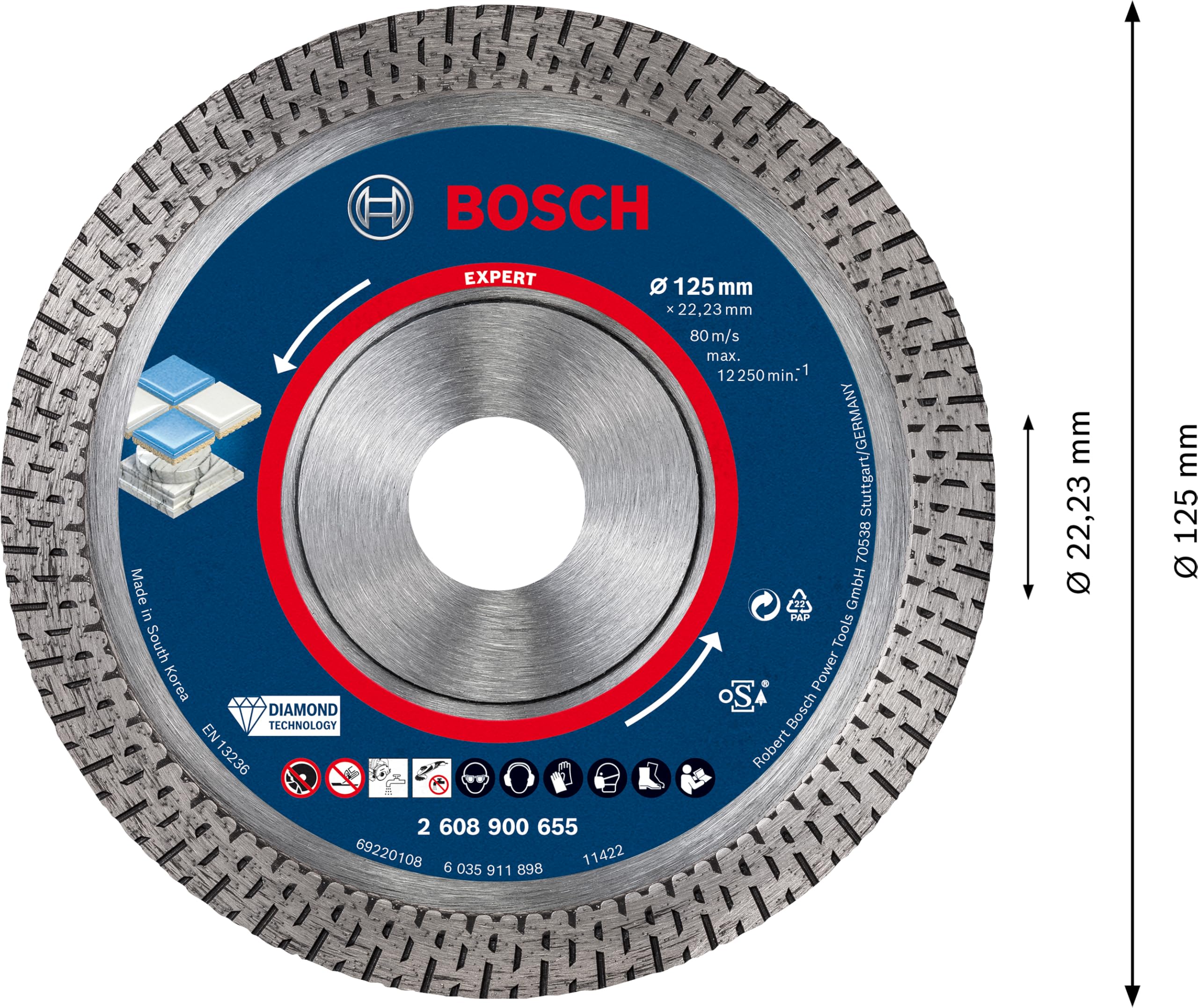 Bosch Expert HardCeramic disque diamant 125 mm carrelage dur
