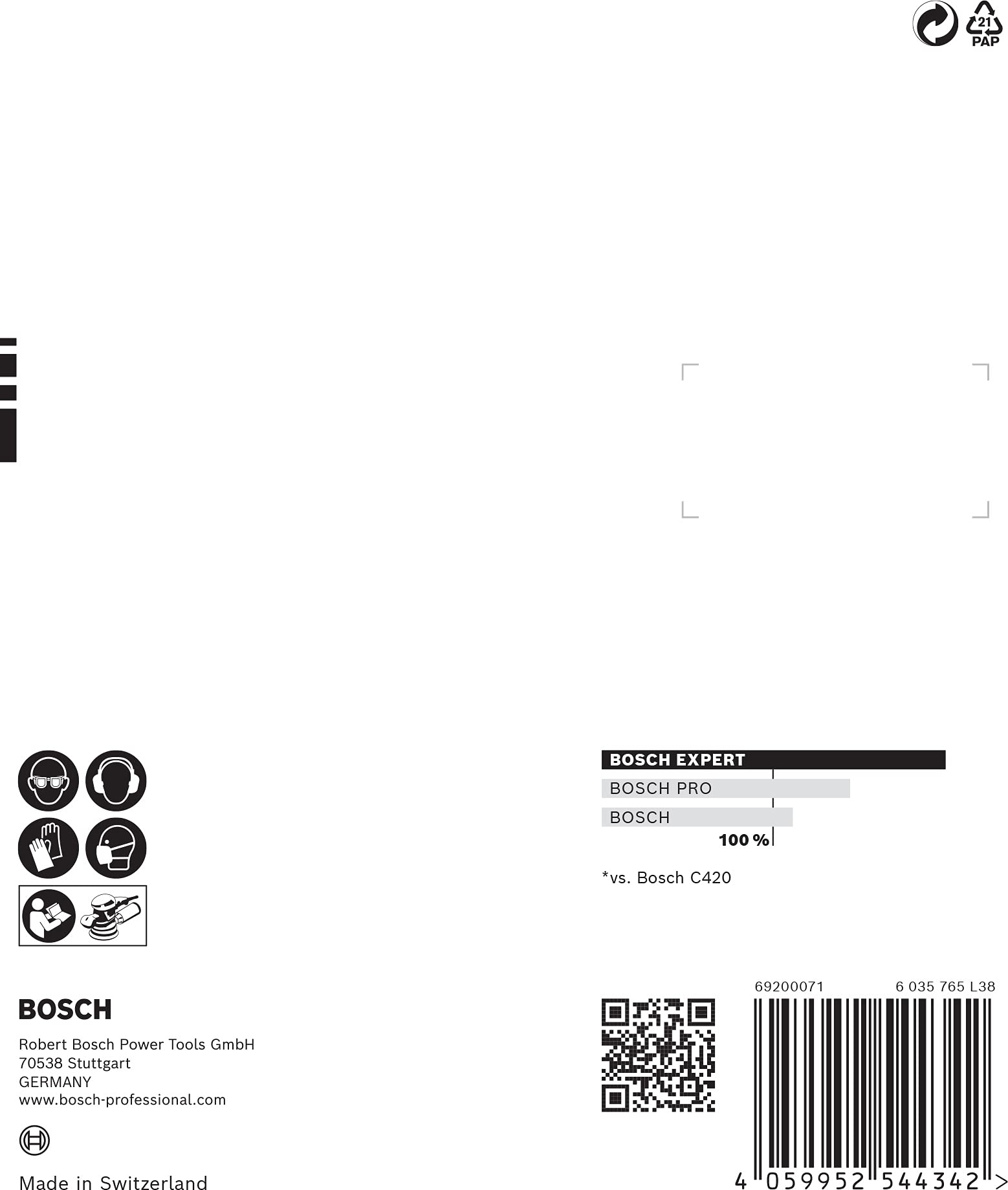 Bosch Expert C470 feuilles abrasives 125 mm G120 x5
