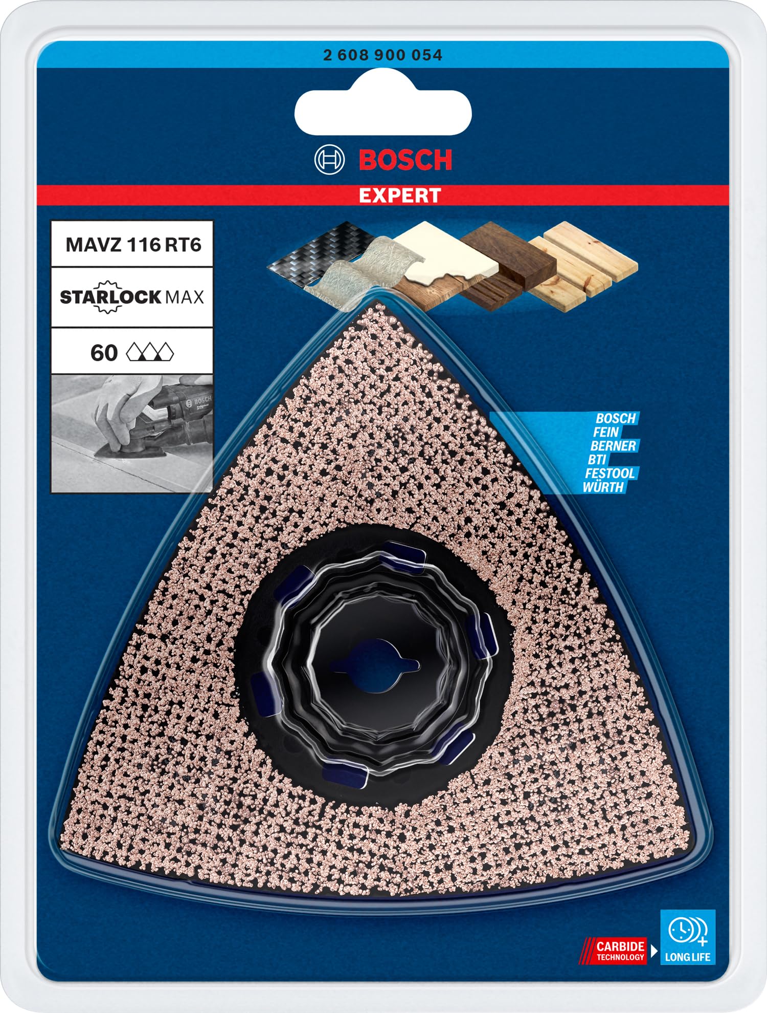 Bosch MAVZ 116 RT6 plateau ponçage grain 60 carbure