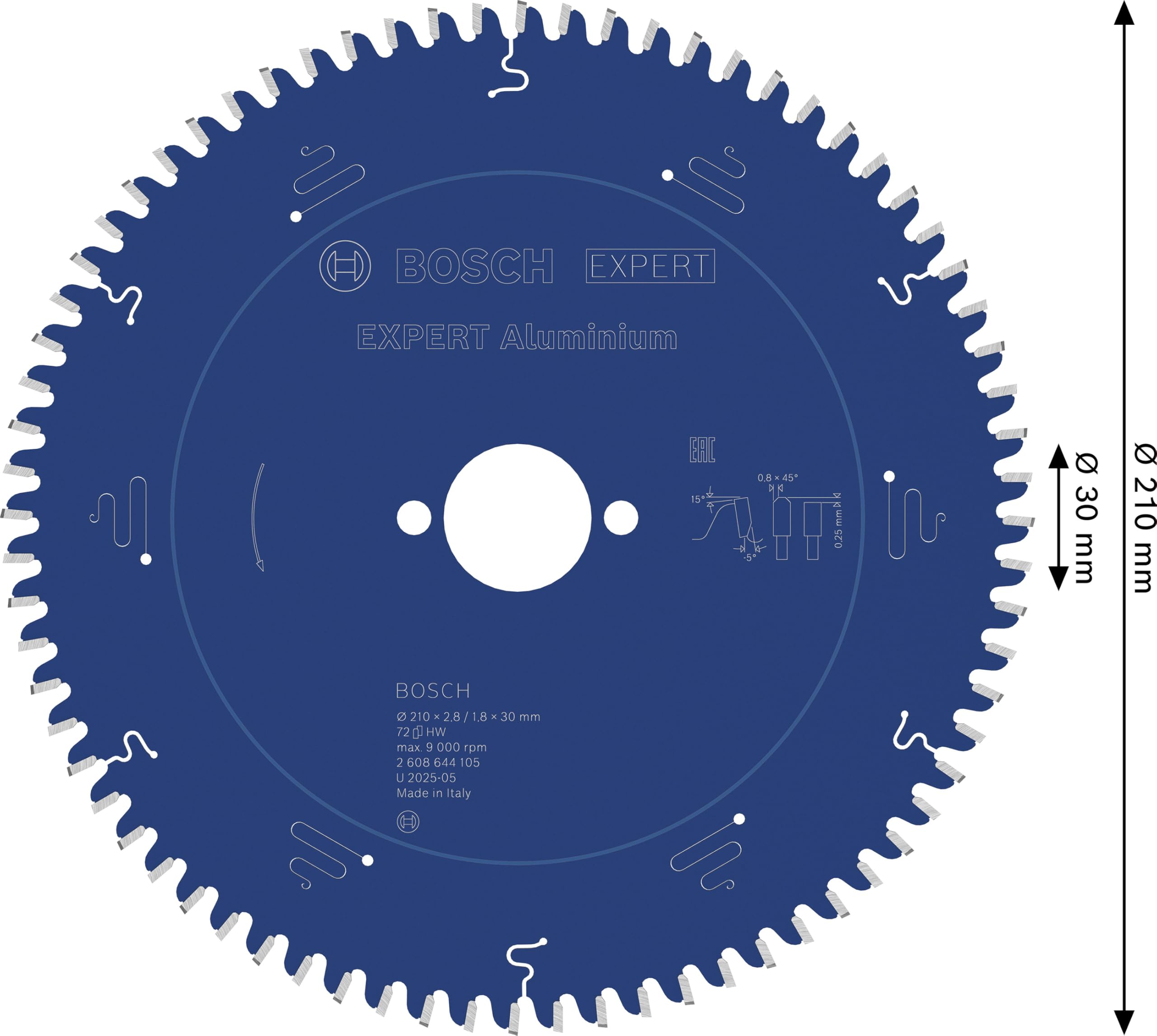 Bosch Expert Aluminium lame scie circulaire 210 mm 72 dents