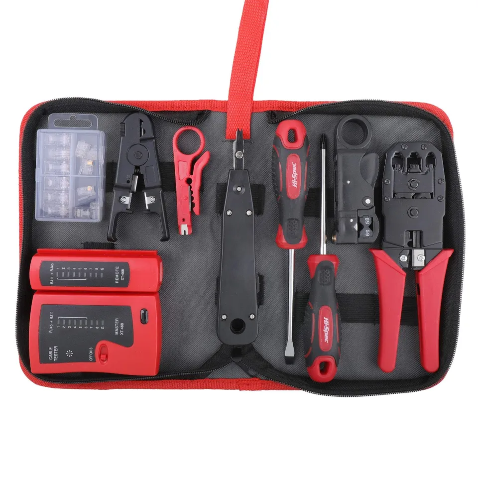 Hi-Spec Repair 9 pièces kit réseau RJ45 testeur câble