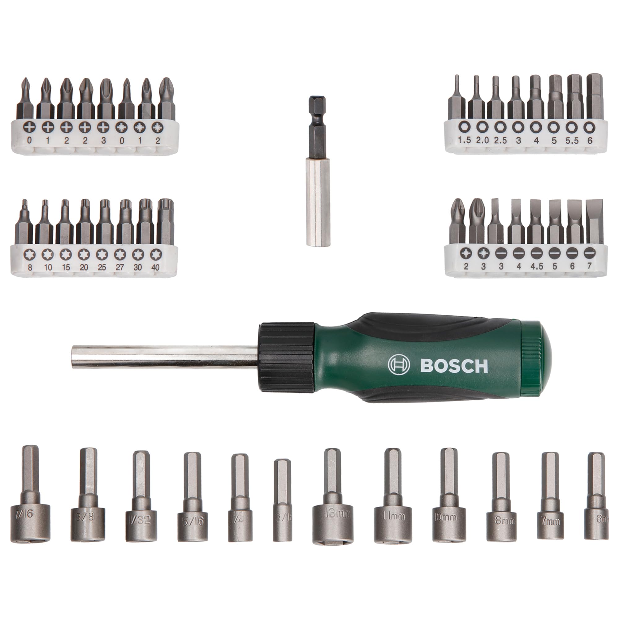 Bosch coffret vissage 46 pièces PH PZ Torx douilles