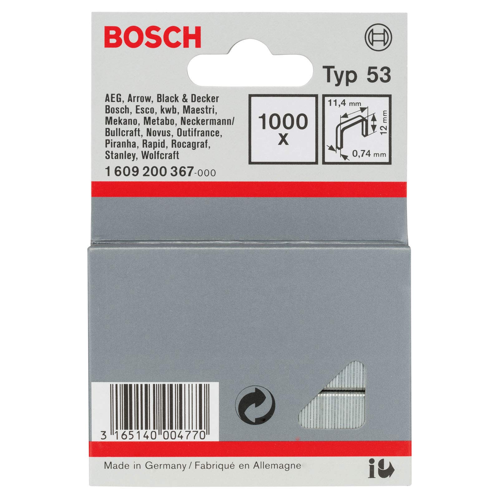 Bosch HT 14 agrafeuse manuelle bois + 1000 agrafes type 53 10 mm