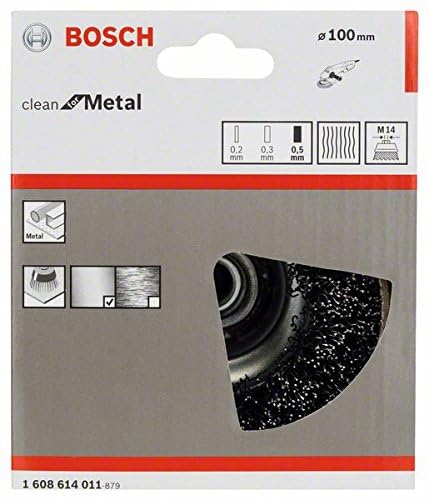 Bosch PRO Steel brosse boisseau acier 100mm M14 fils ondulés
