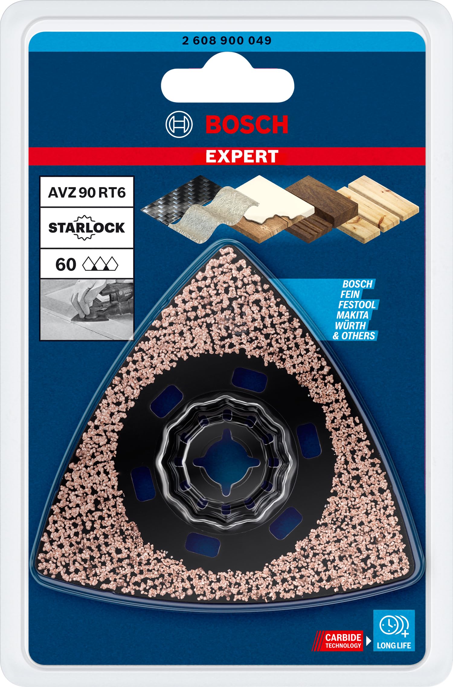 Bosch Expert AVZ 90 RT6 plateau ponçage 90 mm carbure