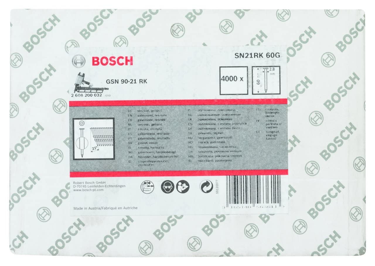 Bosch PRO SN21FH clous en bande 21° 60 mm 2,8 mm