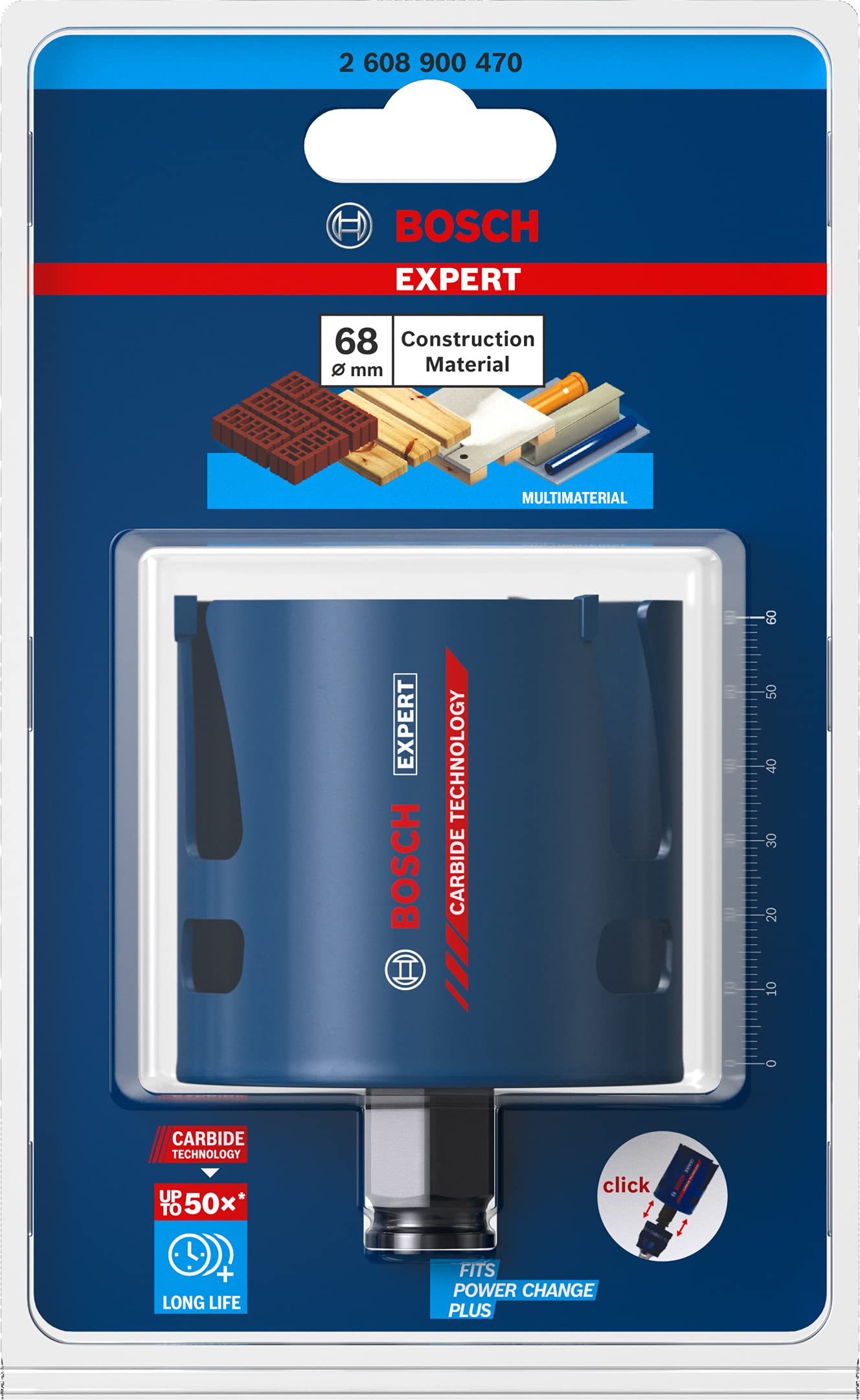 Bosch EXPERT scie trépan 68 mm Construction Material