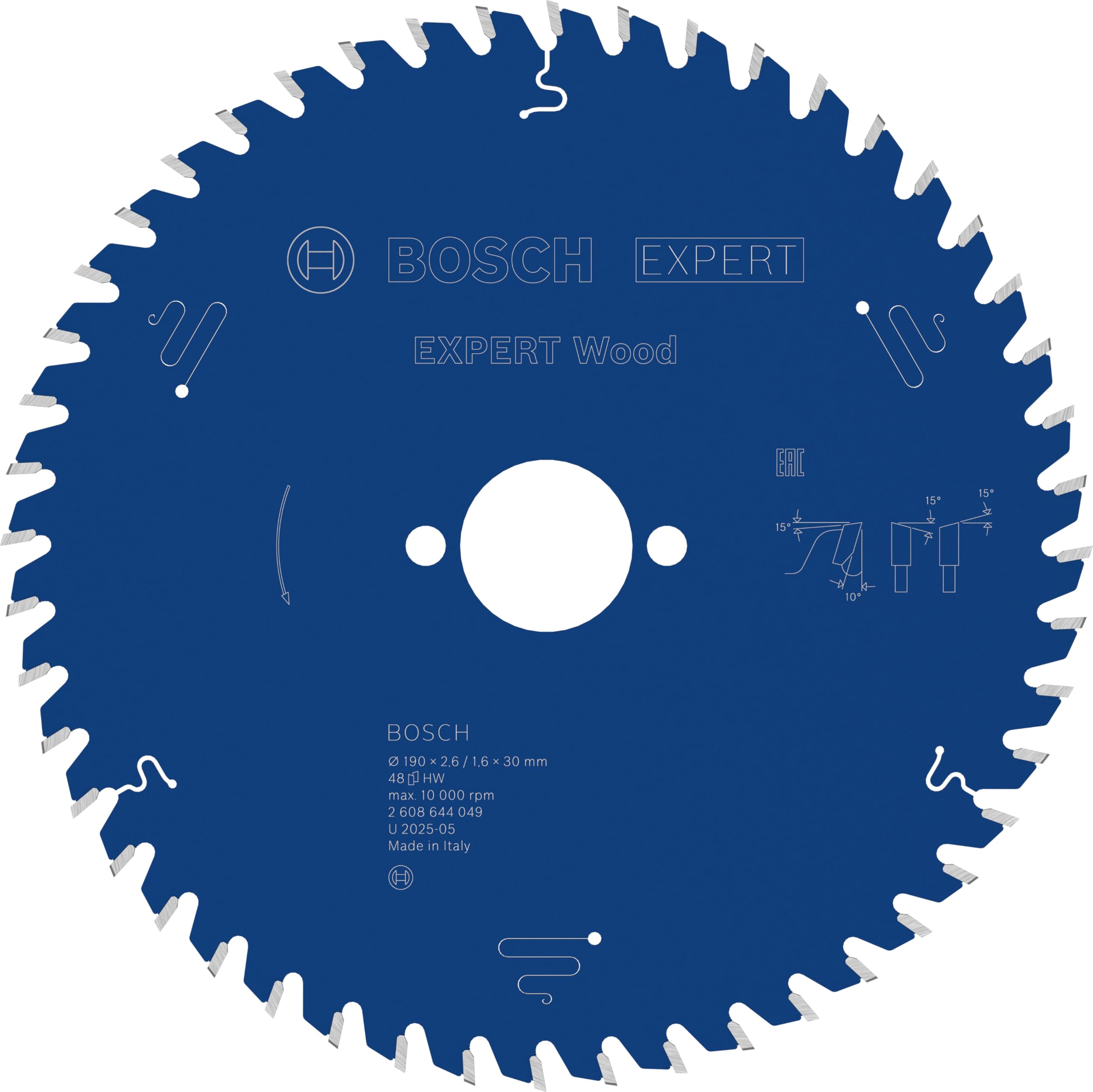 Bosch EXPERT Wood lame scie 190 mm 48 dents bois