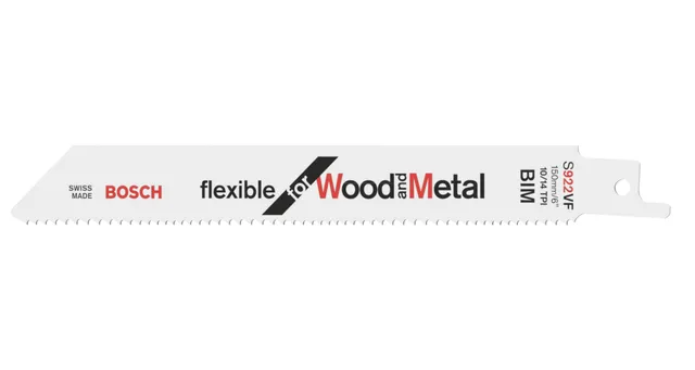 Bosch S 922 VF lame scie sabre 150 mm lot 2 pcs bois métal